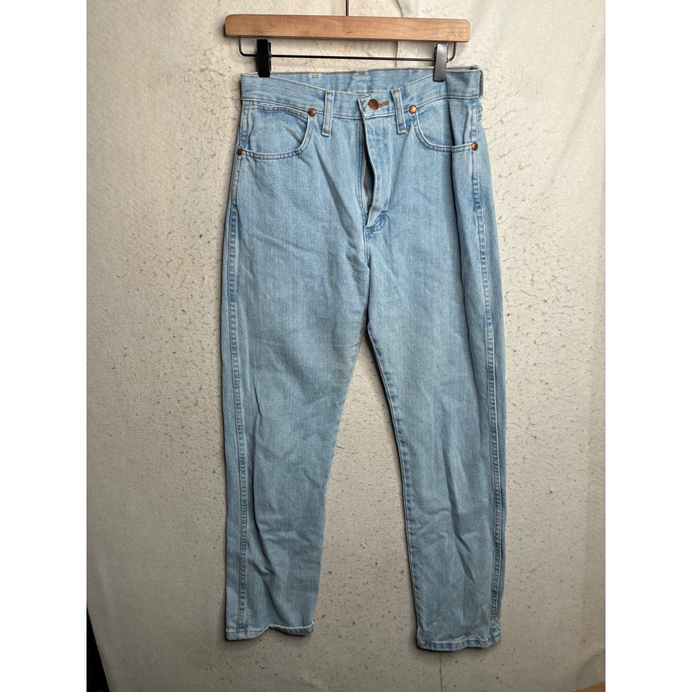 Wrangler 1014MWZGH Light Wash High Waisted Straight Leg Jeans 26x31 Vintage
